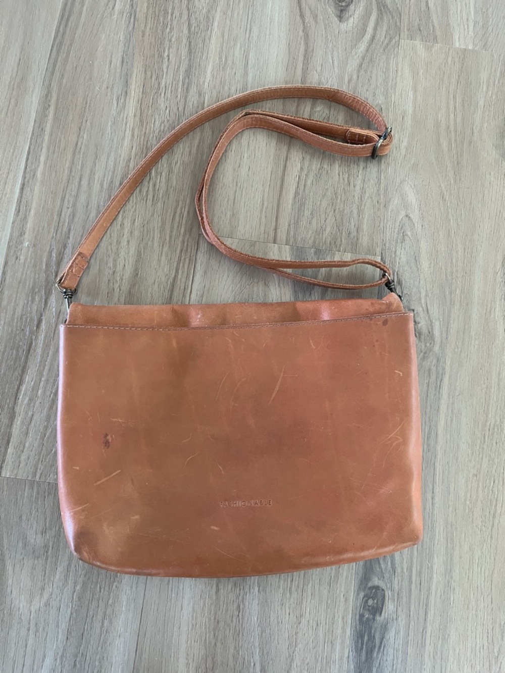 Able Leather Crossbody Bag in Cognac - Picture 2 of 8